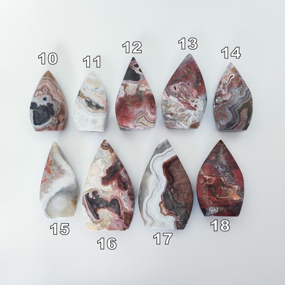 Mexican Lace Agate Freeform Flame Crystal - Picture 8 of 10